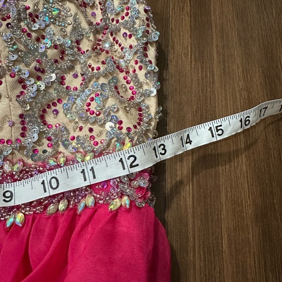 NWT Mac Duggal embellished short prom homecoming event dress 81928N fuschia sz 2 - Picture 9 of 10